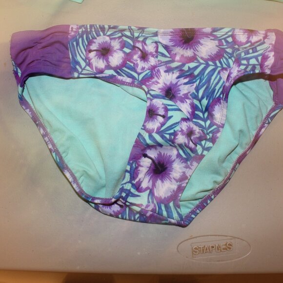 Purple & Blue 2 Pcs Justice Bikini Swimsuit Size 14 - Picture 3 of 12